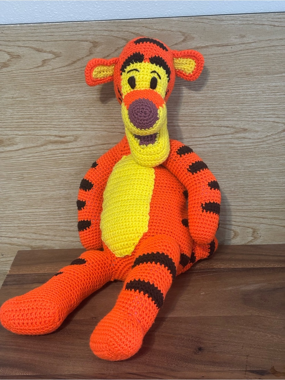 Handmade Jumbo Tigger Winnie The Pooh Crochet Knit